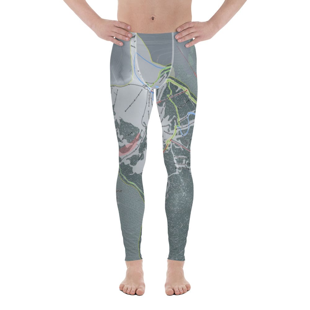 Lake Louise, Alberta Ski Trail Map Men's Base Layer Bottom