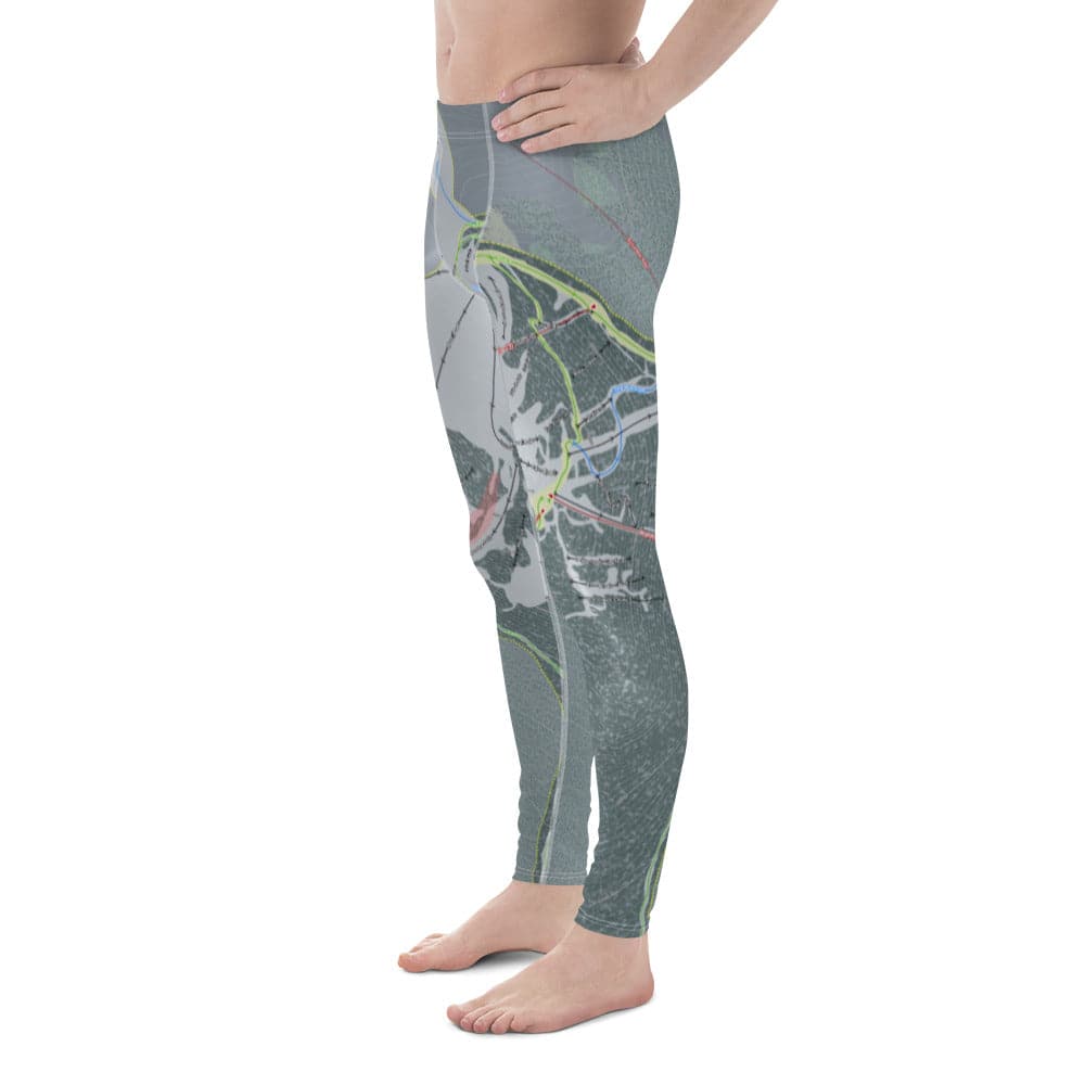 Lake Louise, Alberta Ski Trail Map Men's Base Layer Bottom - Powderaddicts