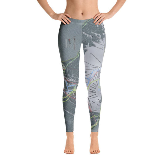 Lake Louise, Alberta Ski Trail Map Women's Base Layer Bottom - Powderaddicts