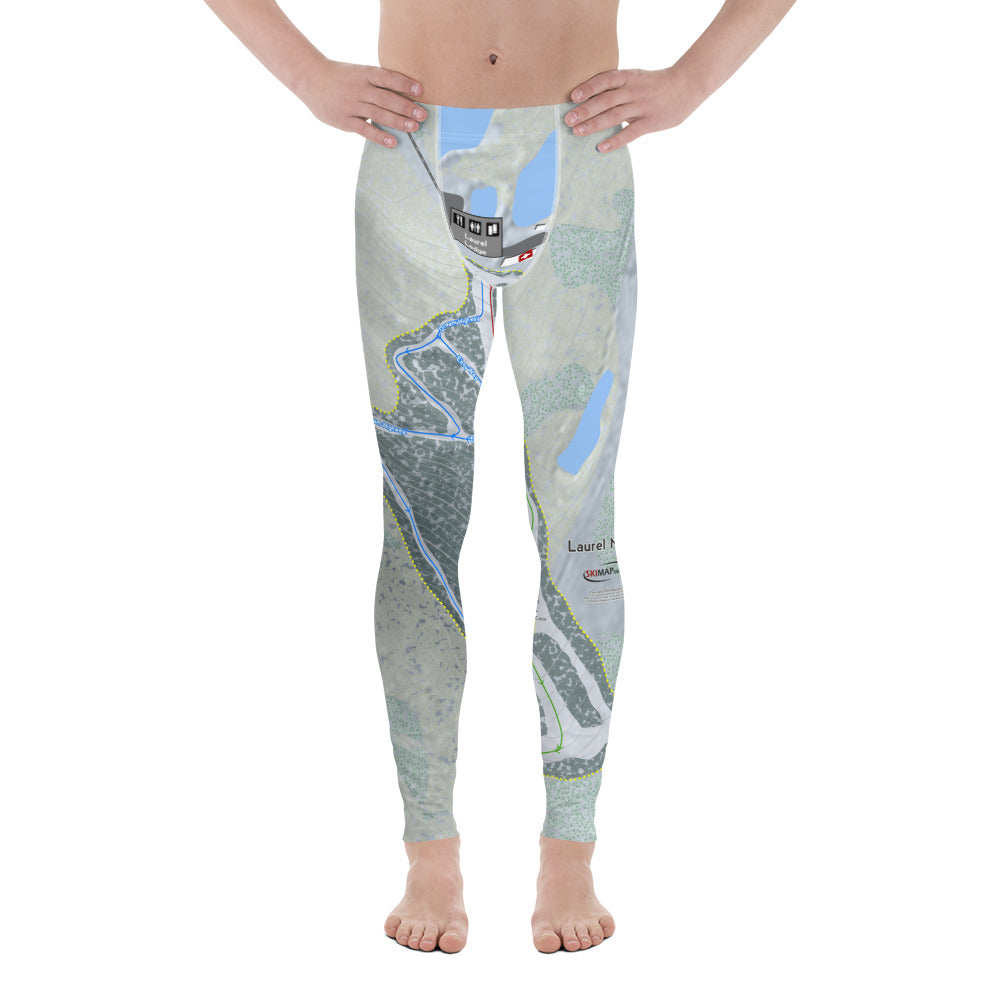 Laurel Mountain, Pennsylvania Ski Trail Map Men's Base Layer Bottom