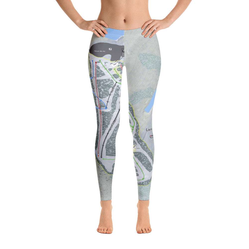 Laurel Mountain, Pennsylvania Ski Trail Map Women's Base Layer Bottom - Powderaddicts