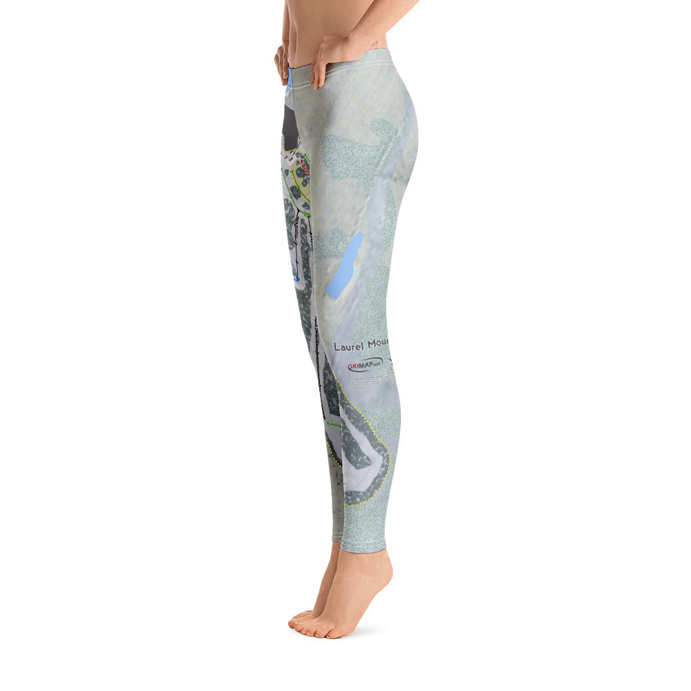 Laurel Mountain, Pennsylvania Ski Trail Map Women's Base Layer Bottom - Powderaddicts