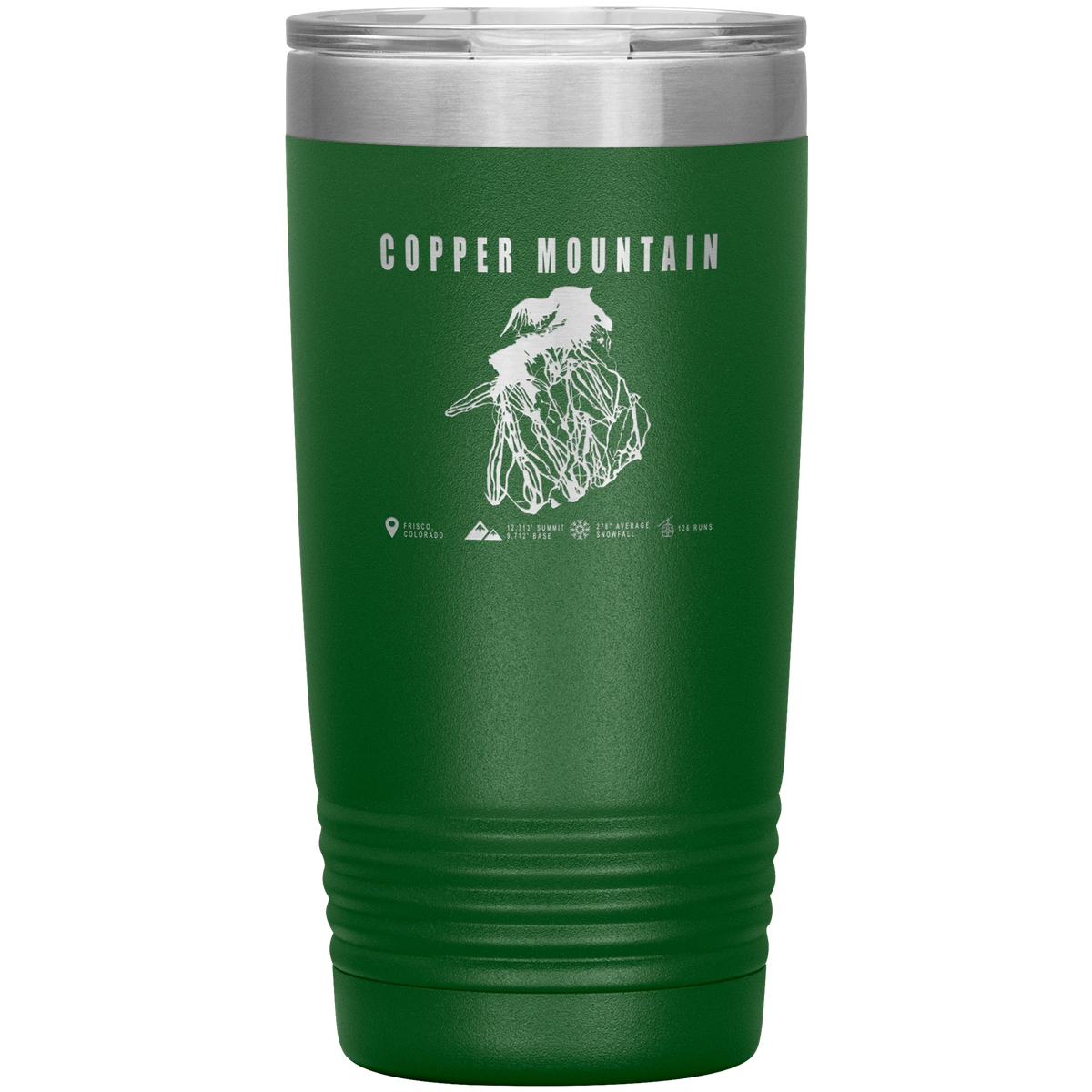 Copper Mountain Colorado Ski Trail Map 20oz Tumbler - Powderaddicts