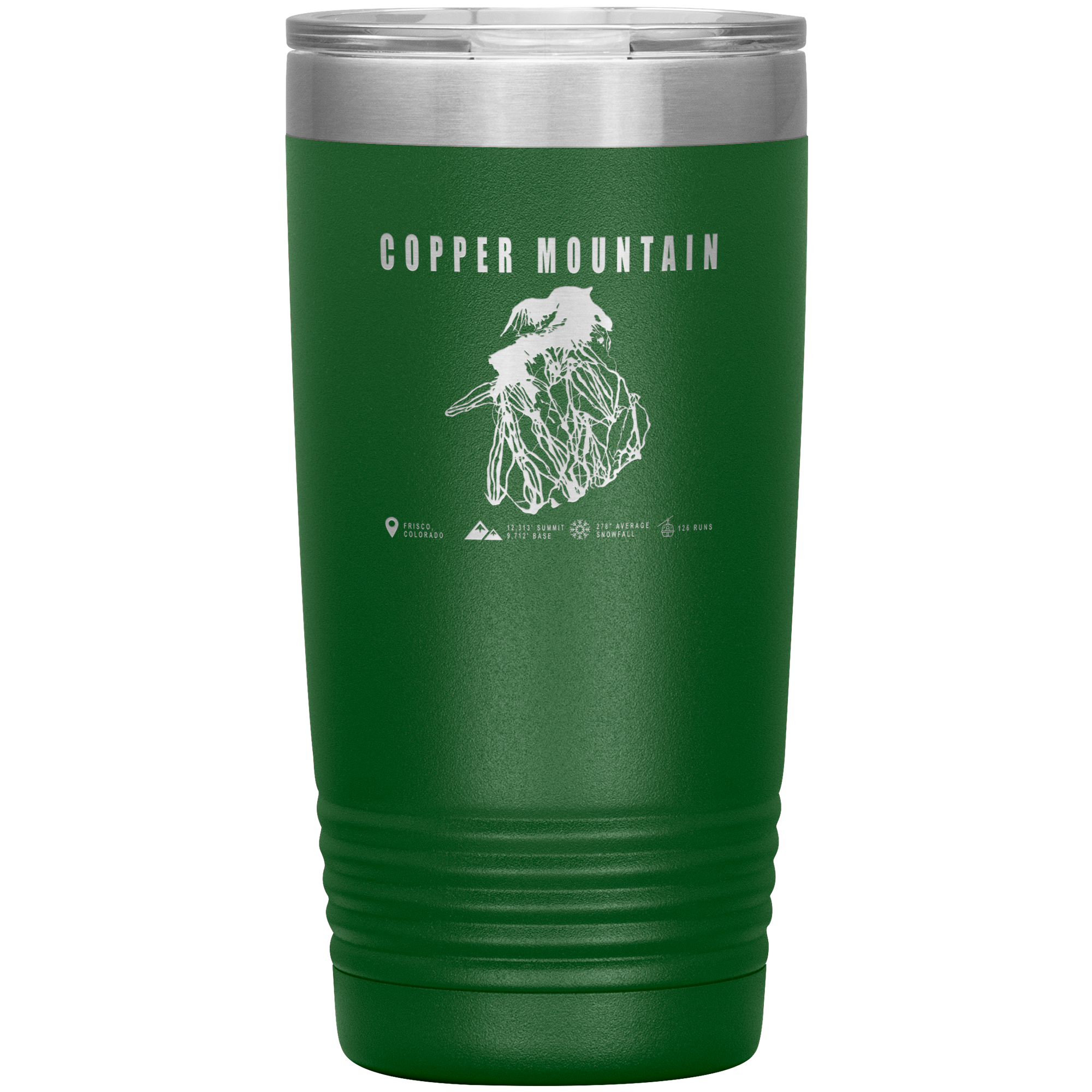 Copper Mountain Colorado Ski Trail Map 20oz Tumbler - Powderaddicts