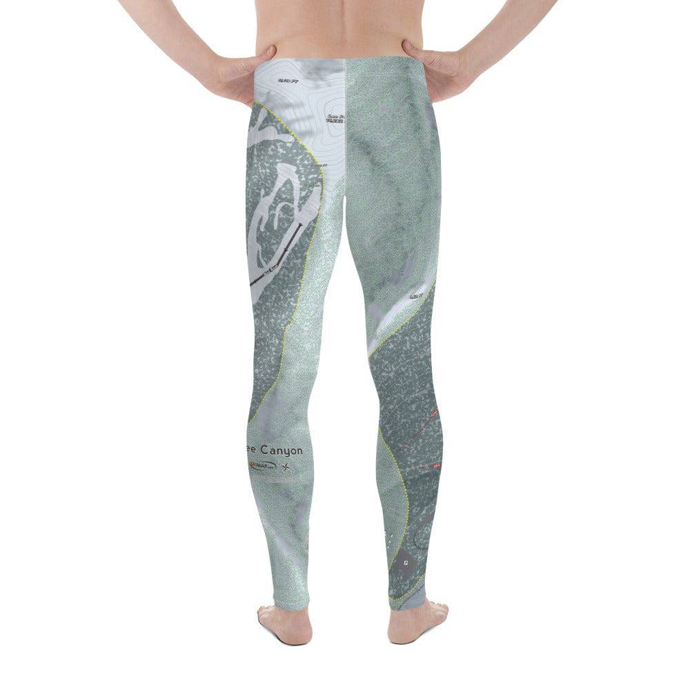Lee Canyon, Nevada Ski Trail Map Men's Base Layer Bottom - Powderaddicts