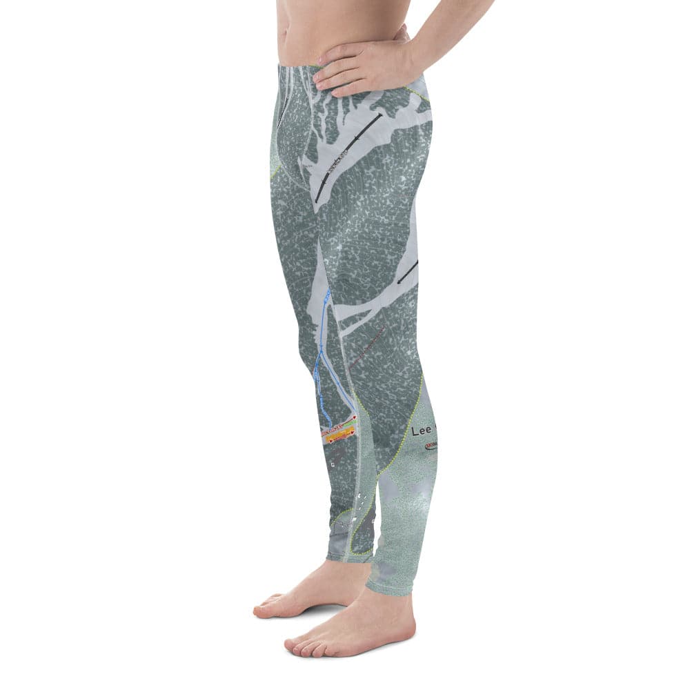Lee Canyon, Nevada Ski Trail Map Men's Base Layer Bottom - Powderaddicts