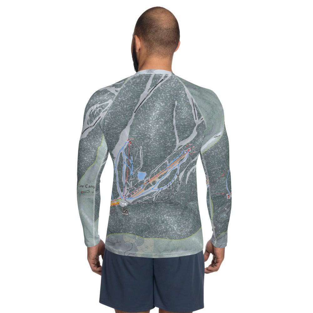 Lee Canyon, Nevada Ski Trail Map Men's Base Layer Top - Powderaddicts