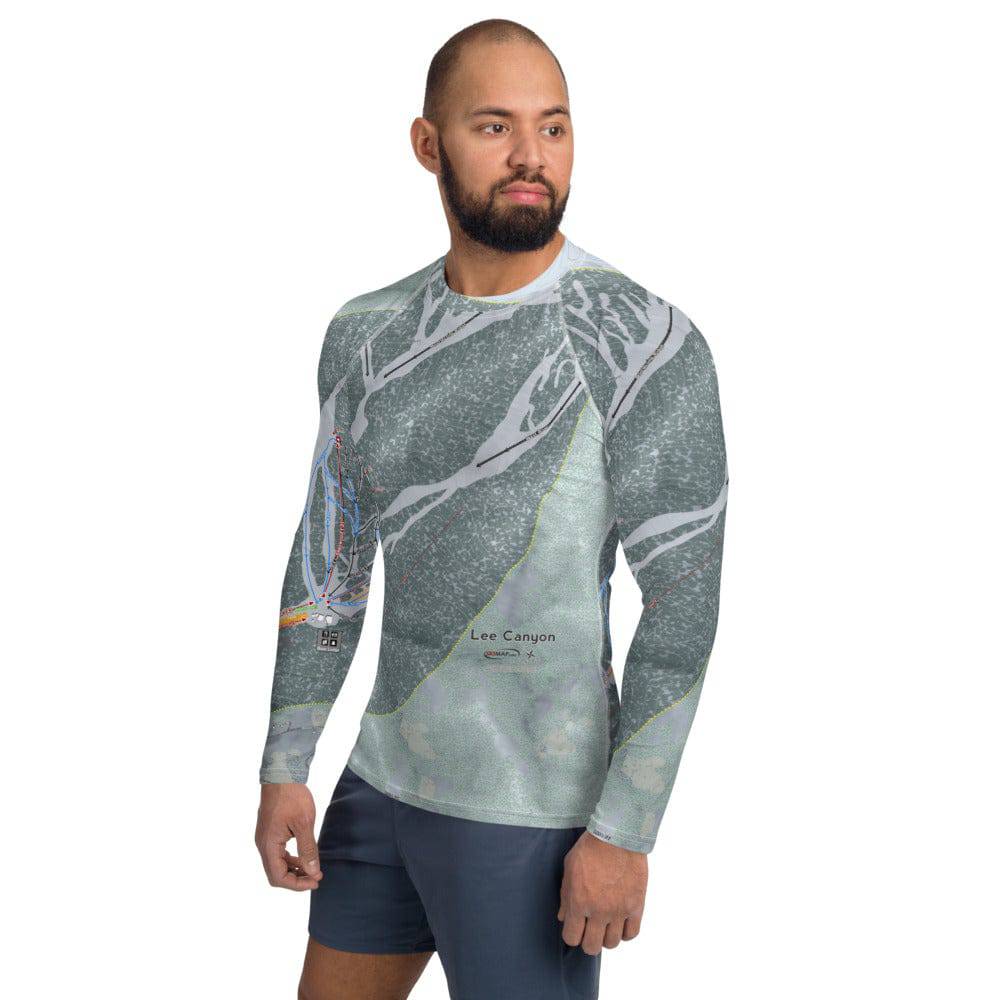 Lee Canyon, Nevada Ski Trail Map Men's Base Layer Top - Powderaddicts