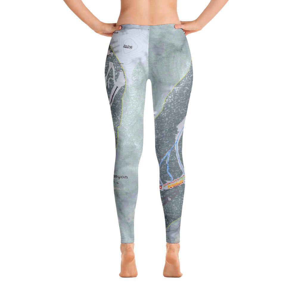 Lee Canyon, Nevada Ski Trail Map Women's Base Layer Bottom - Powderaddicts