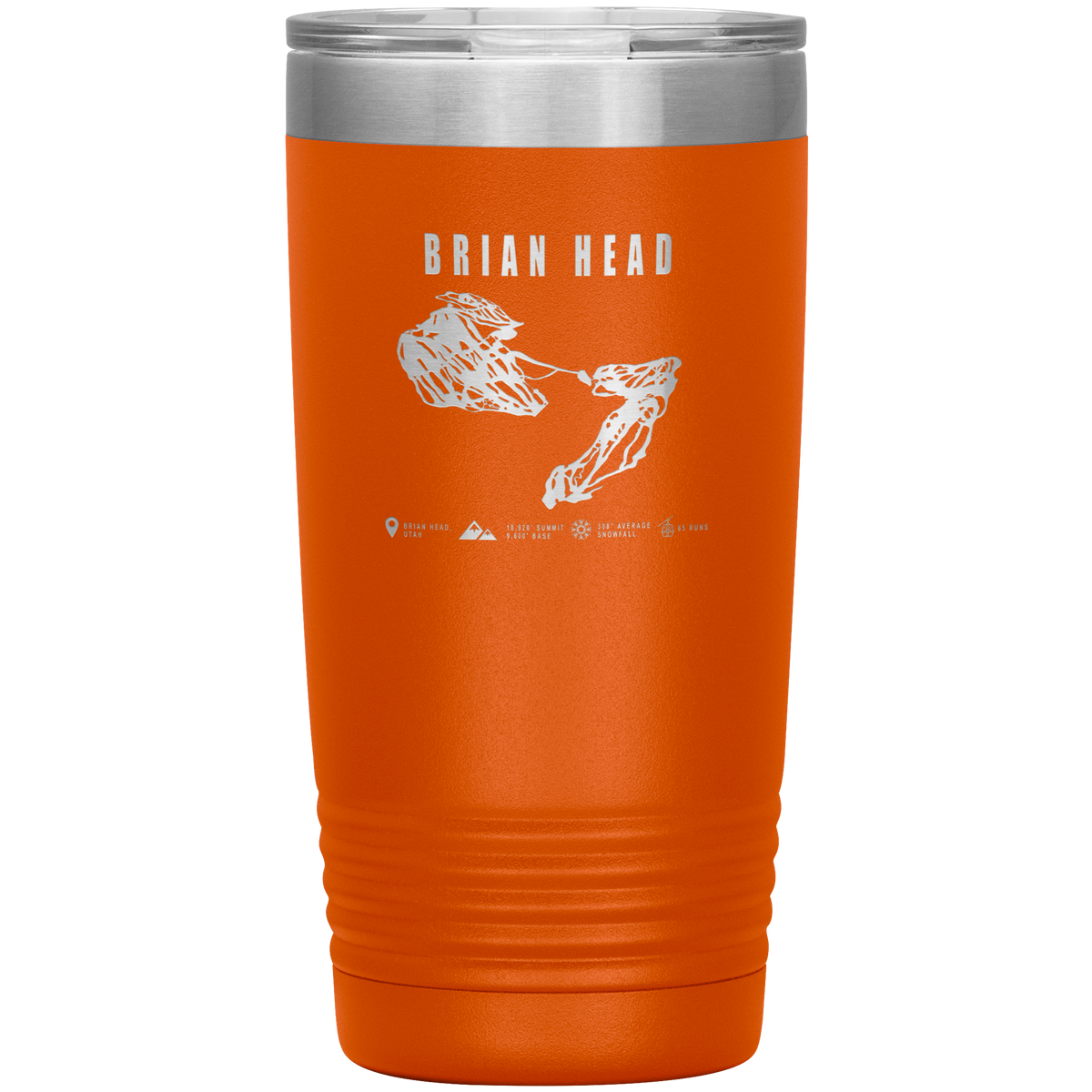 Brian Head,Utah Ski Trail Map 20oz Tumbler - Powderaddicts