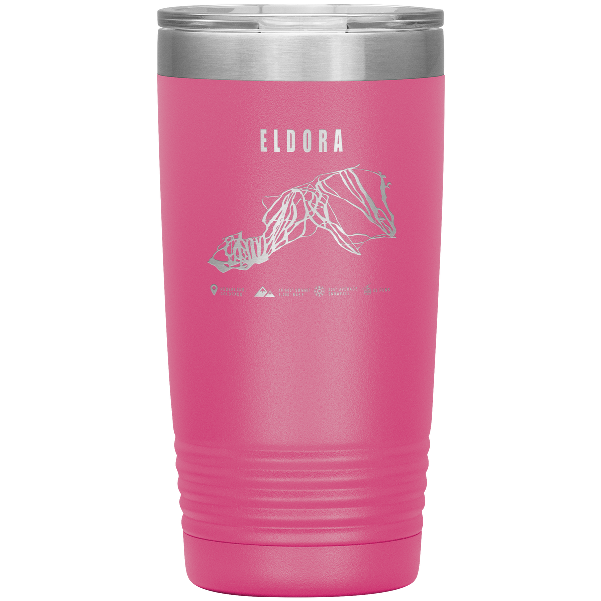 Eldora Colorado Ski Trail Map 20oz Tumbler - Powderaddicts