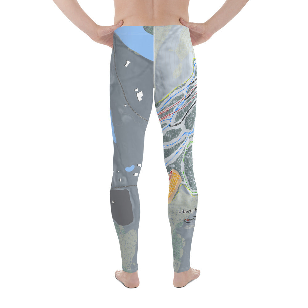 Liberty Mountain, Pennsylvania Ski Trail Map Men's Base Layer Bottom - Powderaddicts
