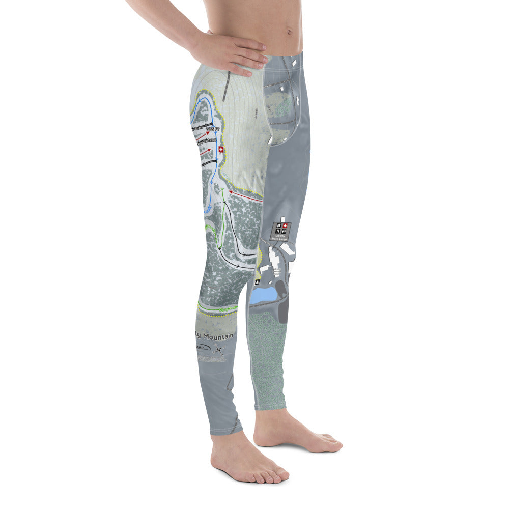 Liberty Mountain, Pennsylvania Ski Trail Map Men's Base Layer Bottom - Powderaddicts