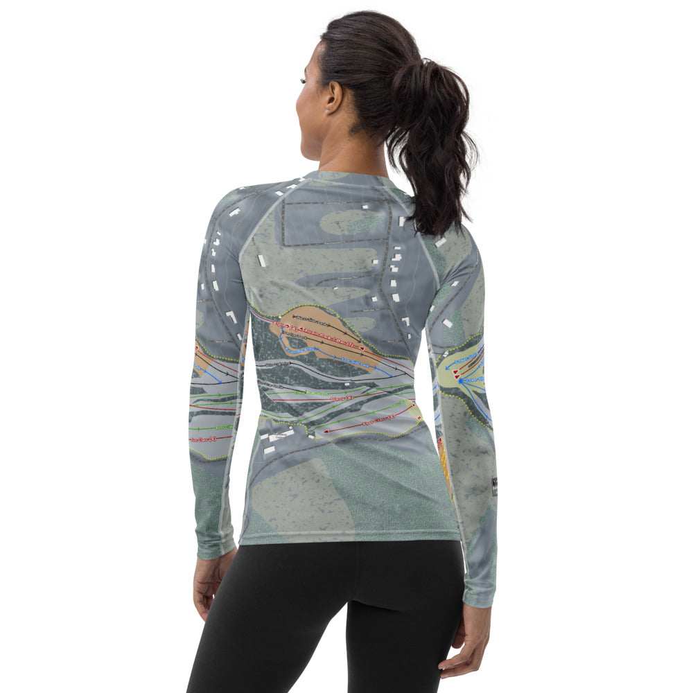 Liberty Mountain, Pennsylvania Ski Trail Map Women&#39;s Base Layer Top - Powderaddicts
