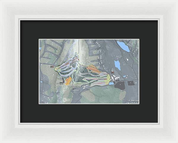 Liberty Mountain Ski Trail Map - Framed Print - Powderaddicts