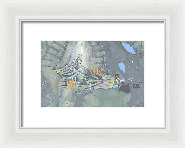 Liberty Mountain Ski Trail Map - Framed Print - Powderaddicts