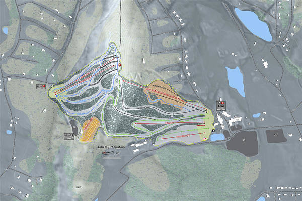 Liberty Mountain Ski Trail Map - Art Print - Powderaddicts