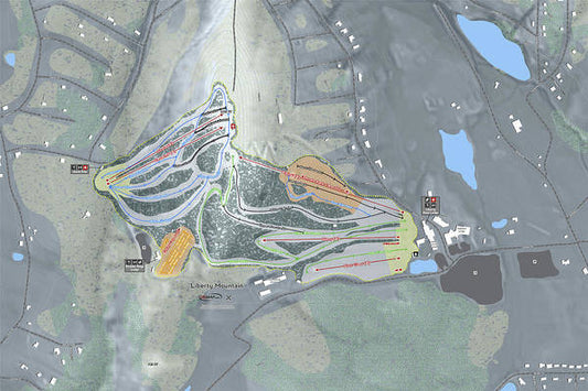 Liberty Mountain Ski Trail Map - Art Print - Powderaddicts