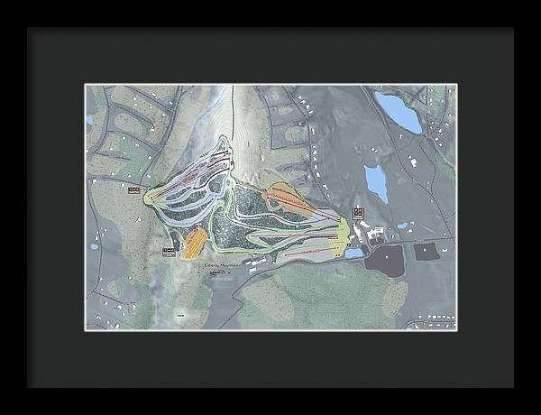 Liberty Mountain Ski Trail Map - Framed Print - Powderaddicts