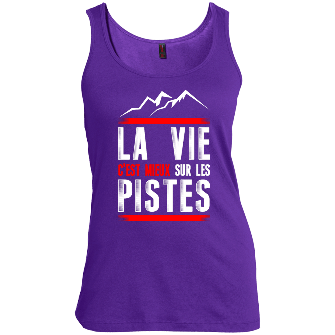 Life Is Better On Slopes - French Tank Tops - Powderaddicts