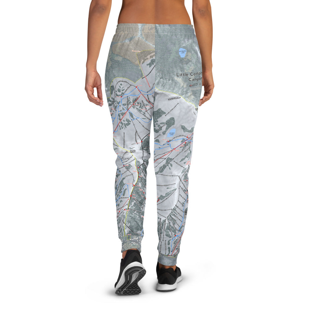 Little Cottonwood Canyons, Utah Ski Trail Map Women's Mid-Layer - Powderaddicts