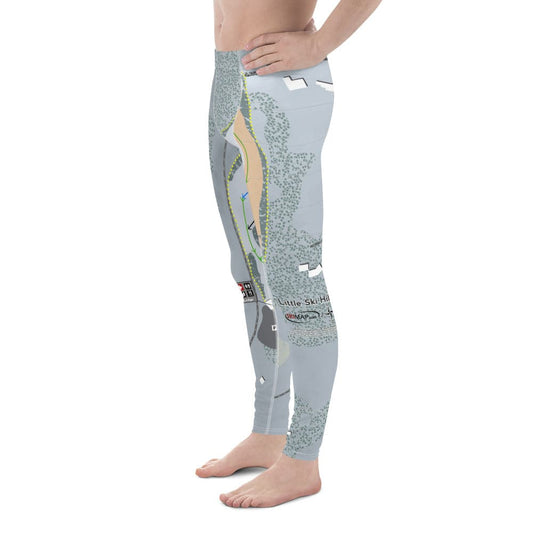 Little Ski Hill, Idaho Ski Trail Map Men's Base Layer Bottom - Powderaddicts