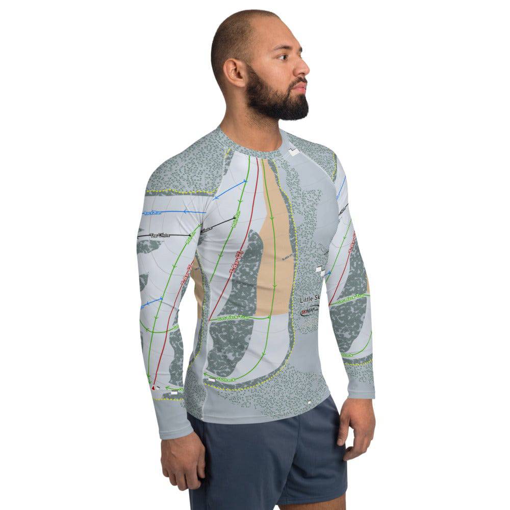 Little Ski Hill, Idaho Ski Trail Map Men's Base Layer Top - Powderaddicts