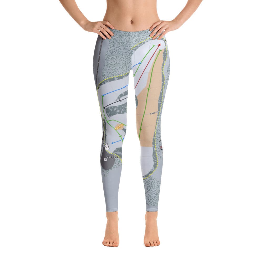 Little Ski Hill, Idaho Ski Trail Map Women's Base Layer Bottom - Powderaddicts