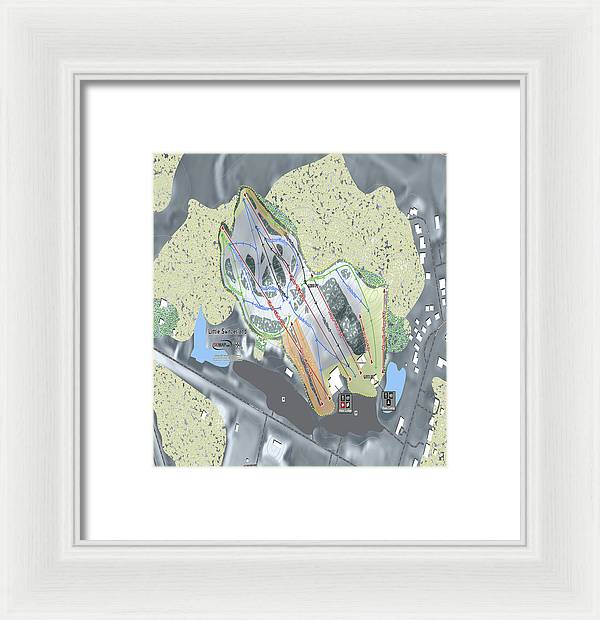 Little Switzerland Ski Trail Map - Framed Print - Powderaddicts