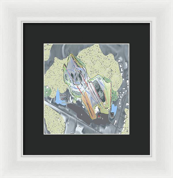 Little Switzerland Ski Trail Map - Framed Print - Powderaddicts