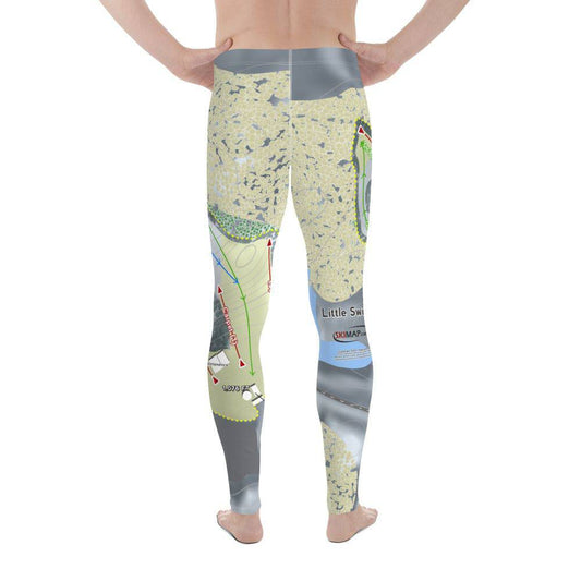 Little Switzerland, Wisconsin Ski Trail Map Men's Base Layer Bottom - Powderaddicts