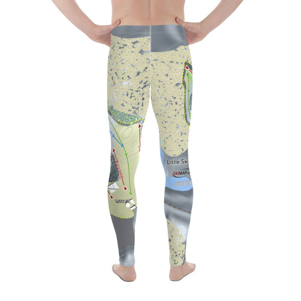 Little Switzerland, Wisconsin Ski Trail Map Men's Base Layer Bottom - Powderaddicts