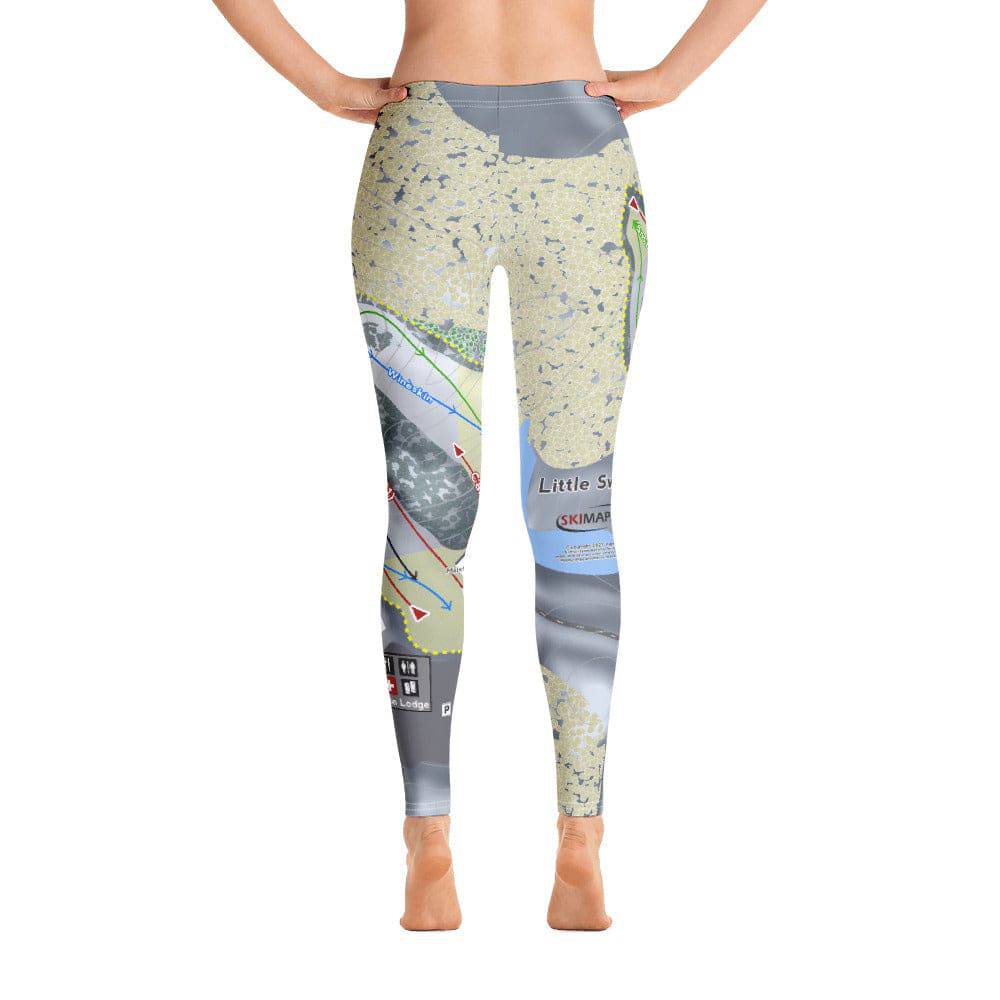 Little Switzerland, Wisconsin Ski Trail Map Women's Base Layer Bottom