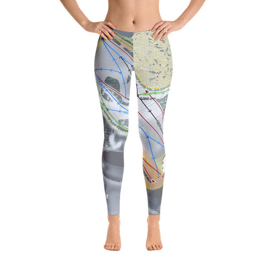 Little Switzerland, Wisconsin Ski Trail Map Women's Base Layer Bottom - Powderaddicts