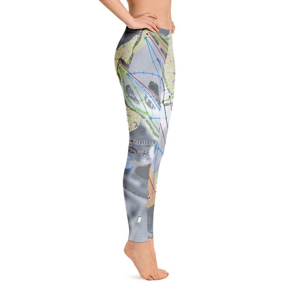 Little Switzerland, Wisconsin Ski Trail Map Women's Base Layer Bottom - Powderaddicts