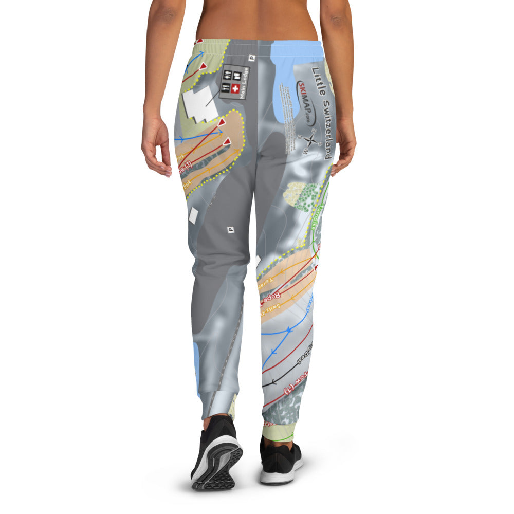 Little Switzerland, Wisconsin Ski Trail Map Women's Mid-Layer - Powderaddicts