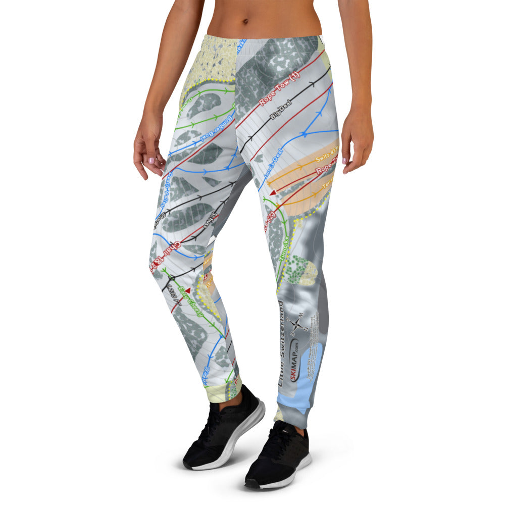 Little Switzerland, Wisconsin Ski Trail Map Women's Mid-Layer - Powderaddicts