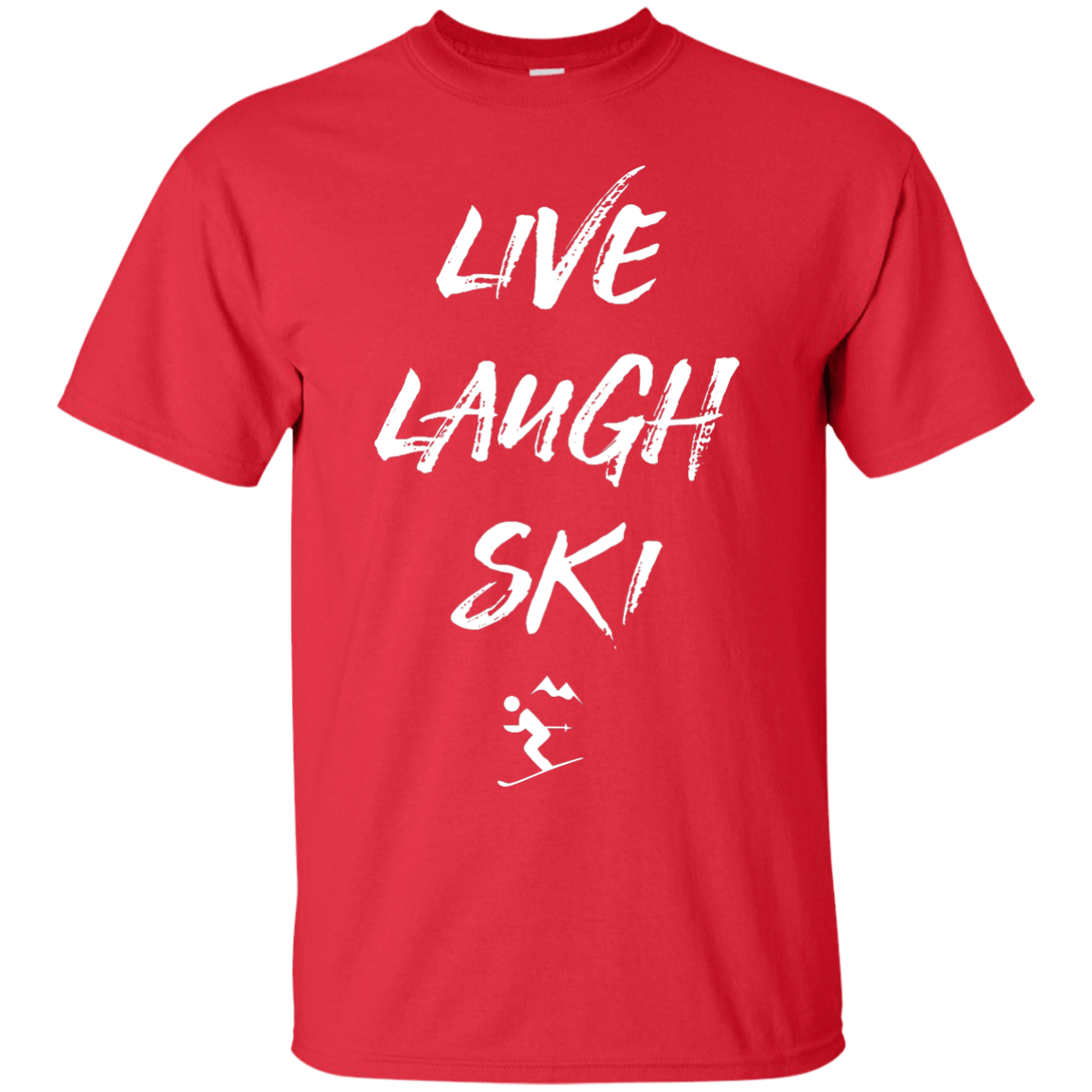 Live Laugh Ski Men&#39;s Tees and V-Neck - Powderaddicts