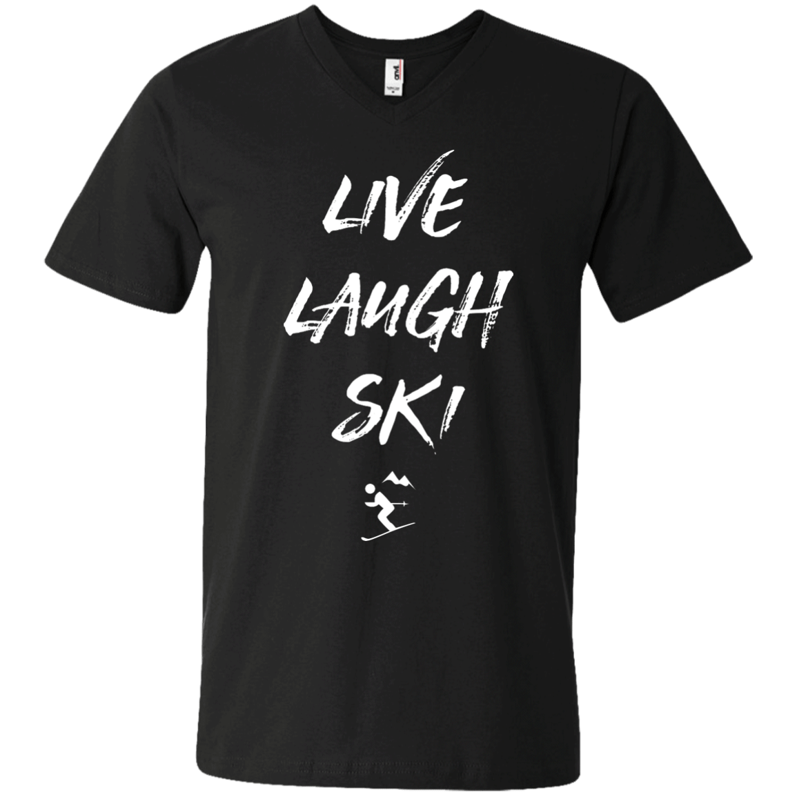 Live Laugh Ski Men&#39;s Tees and V-Neck - Powderaddicts