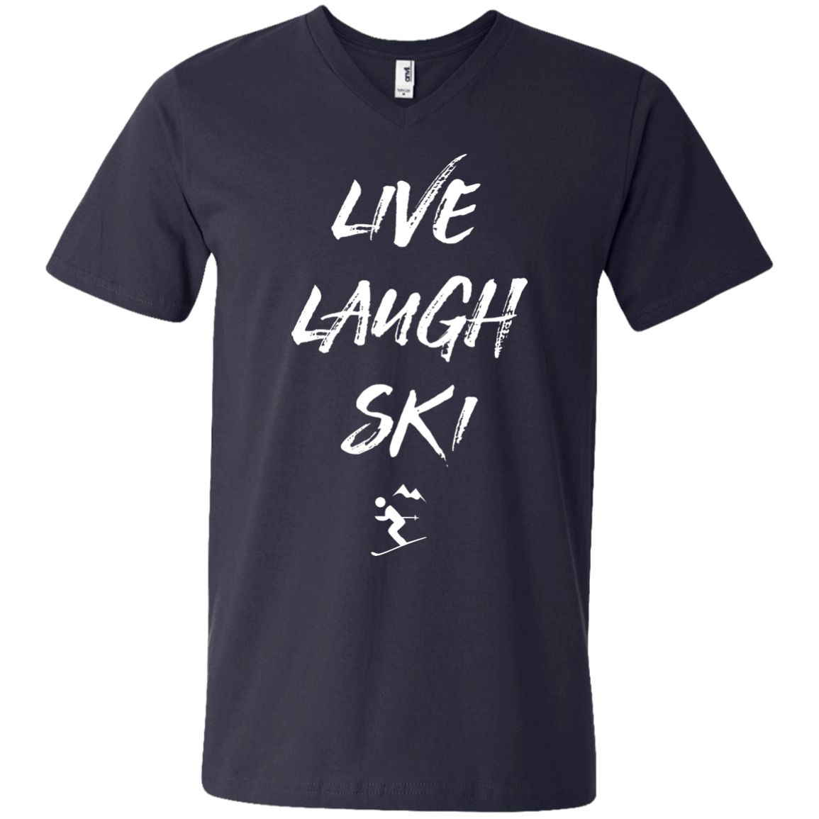 Live Laugh Ski Men&#39;s Tees and V-Neck - Powderaddicts