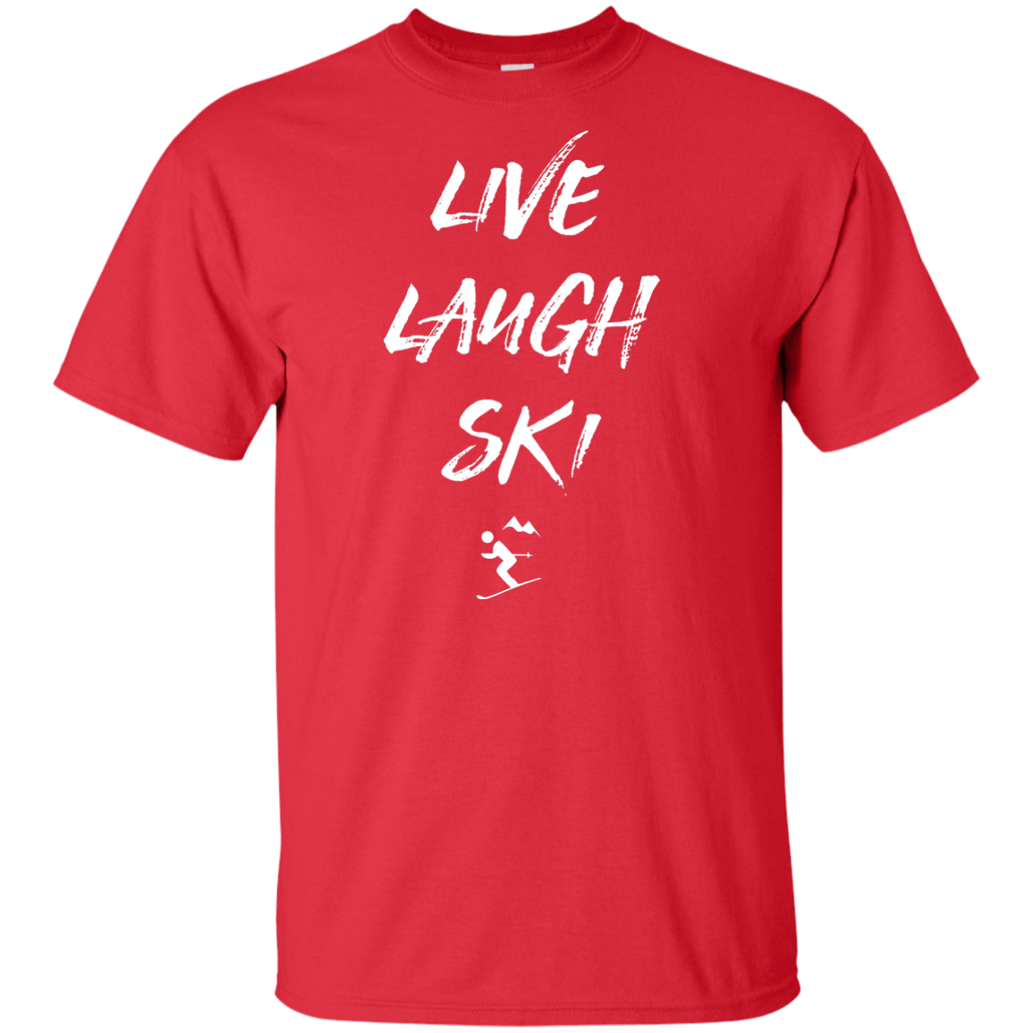 Live Laugh Ski Men&#39;s Tees and V-Neck - Powderaddicts