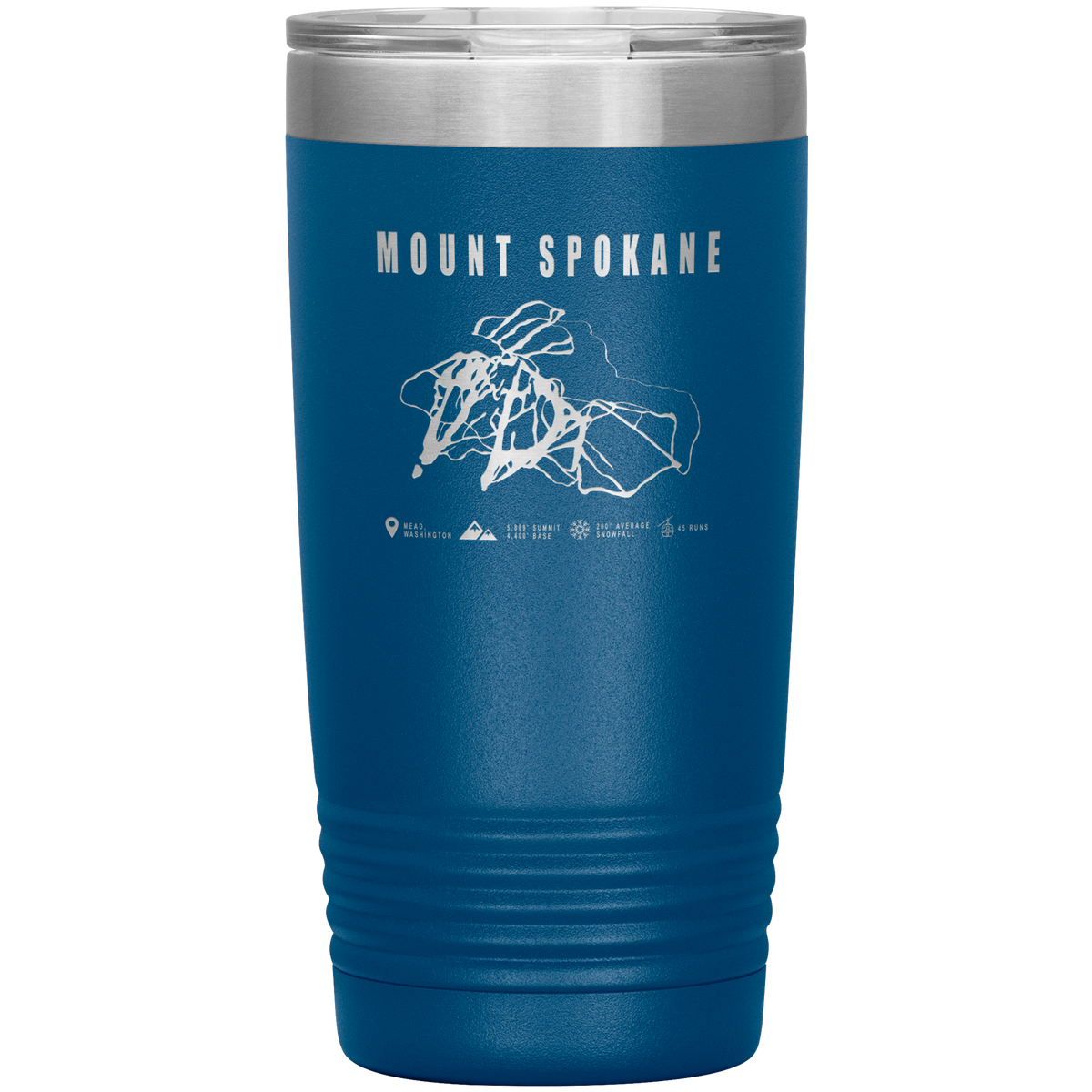 Stevens Pass, Washington Ski Trail Map 20oz Tumbler - Powderaddicts