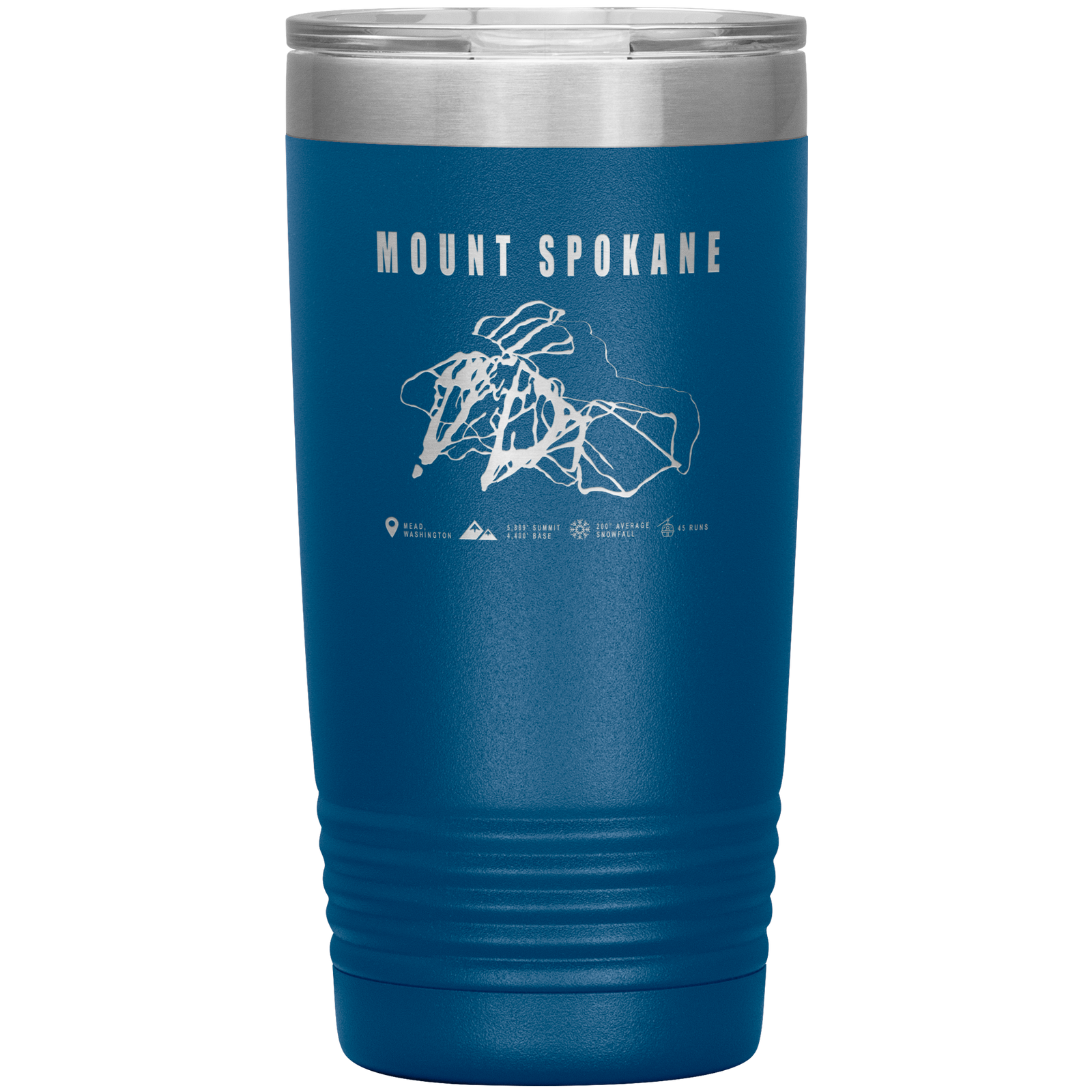 Stevens Pass, Washington Ski Trail Map 20oz Tumbler - Powderaddicts