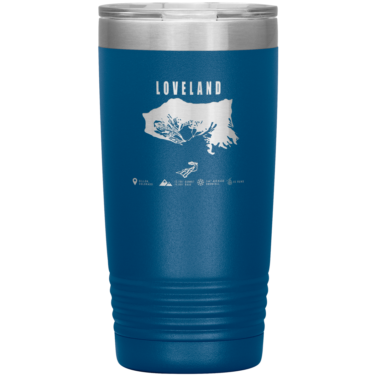 Loveland Colorado Ski Trail Map 20oz Tumbler - Powderaddicts