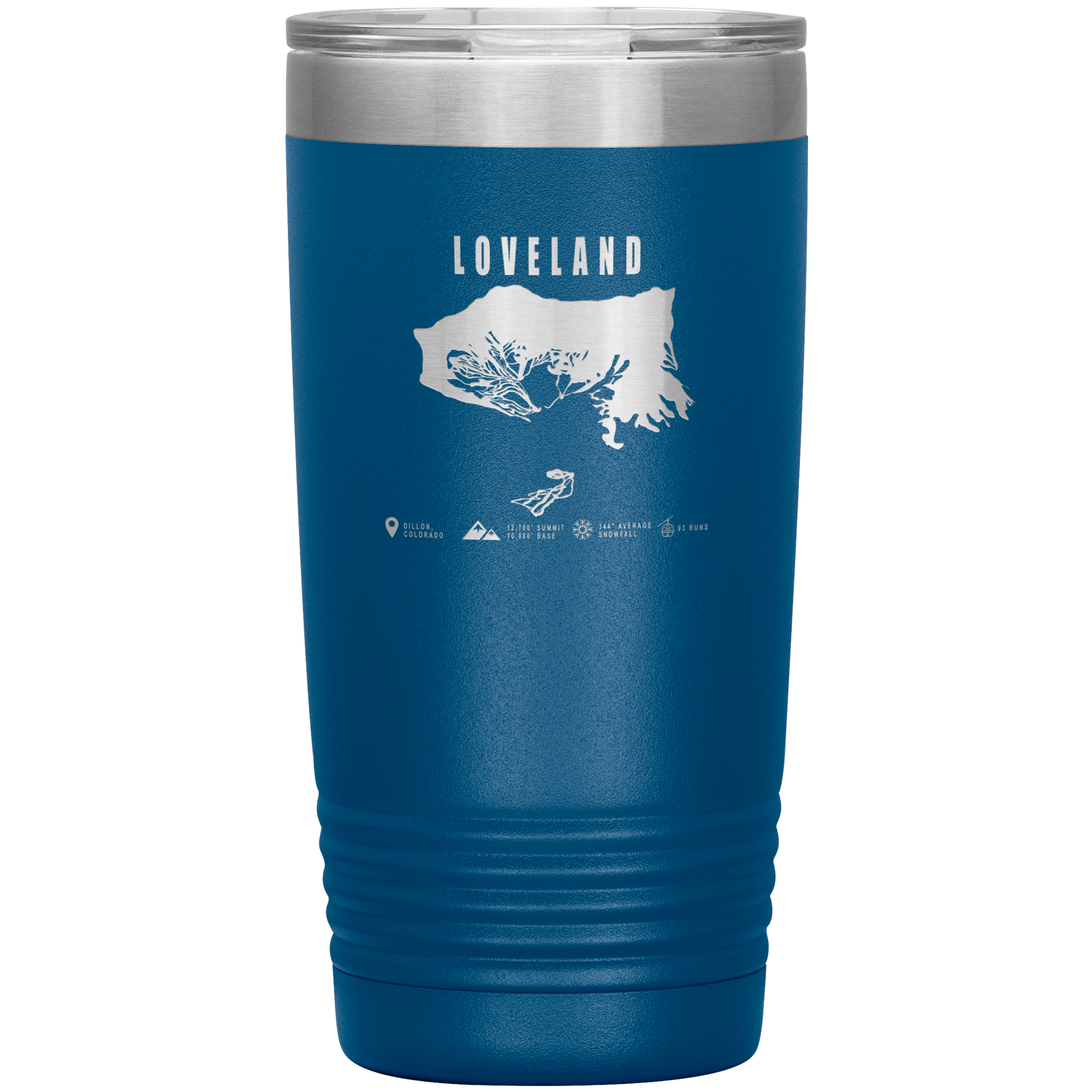 Loveland Colorado Ski Trail Map 20oz Tumbler - Powderaddicts