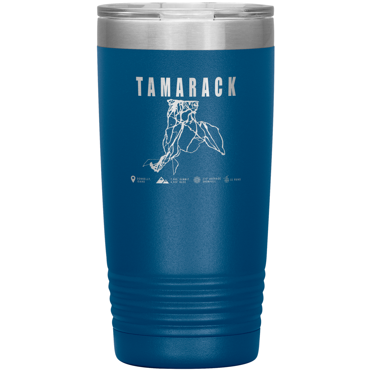 Tamarack Idaho Ski Trail Map 20oz Tumbler - Powderaddicts