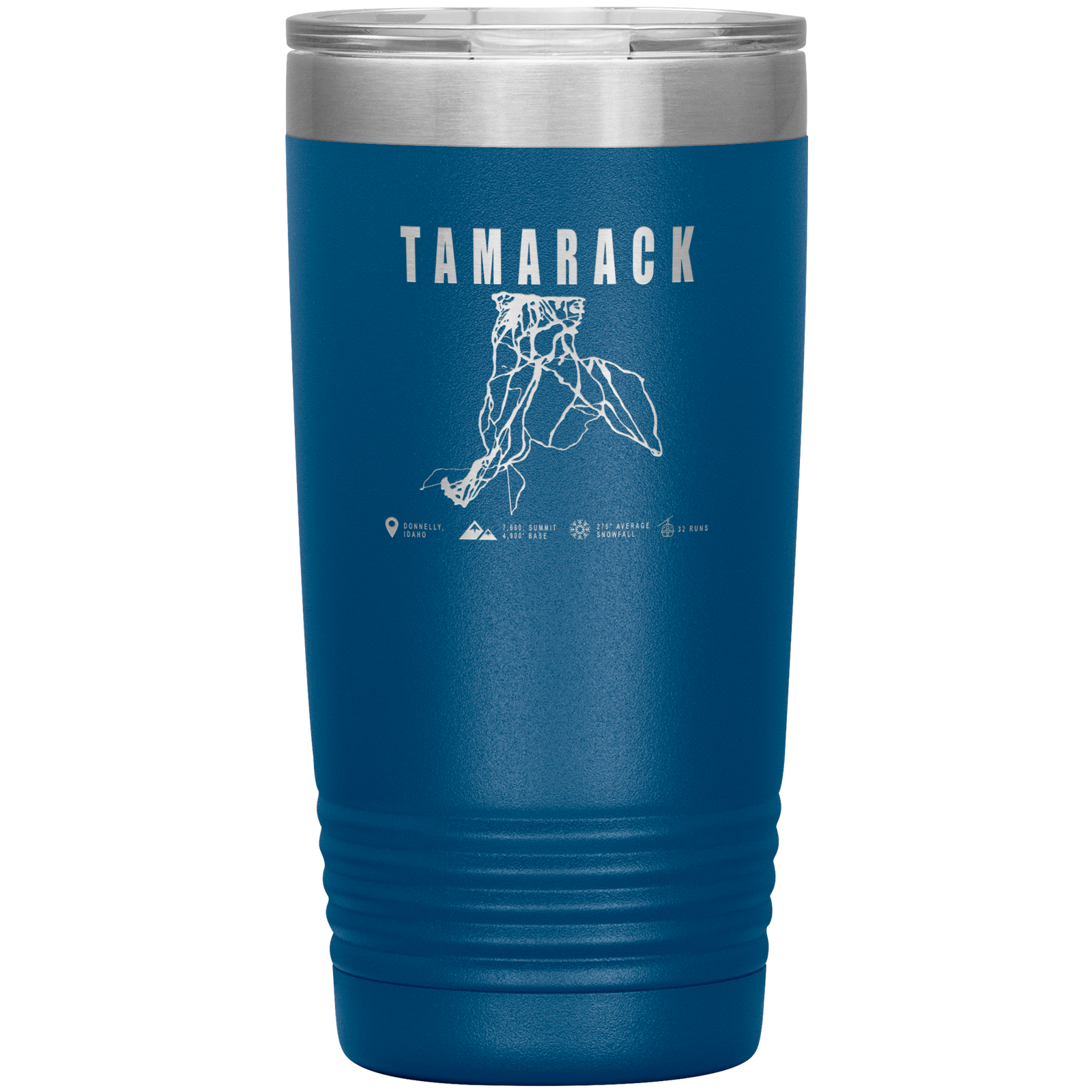 Tamarack Idaho Ski Trail Map 20oz Tumbler - Powderaddicts