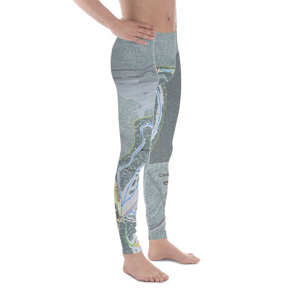 Lookout Pass, Idaho Ski Trail Map Men's Base Layer Bottom - Powderaddicts