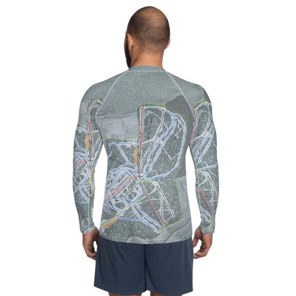 Lookout Pass, Idaho Ski Trail Map Men's Base Layer Top - Powderaddicts