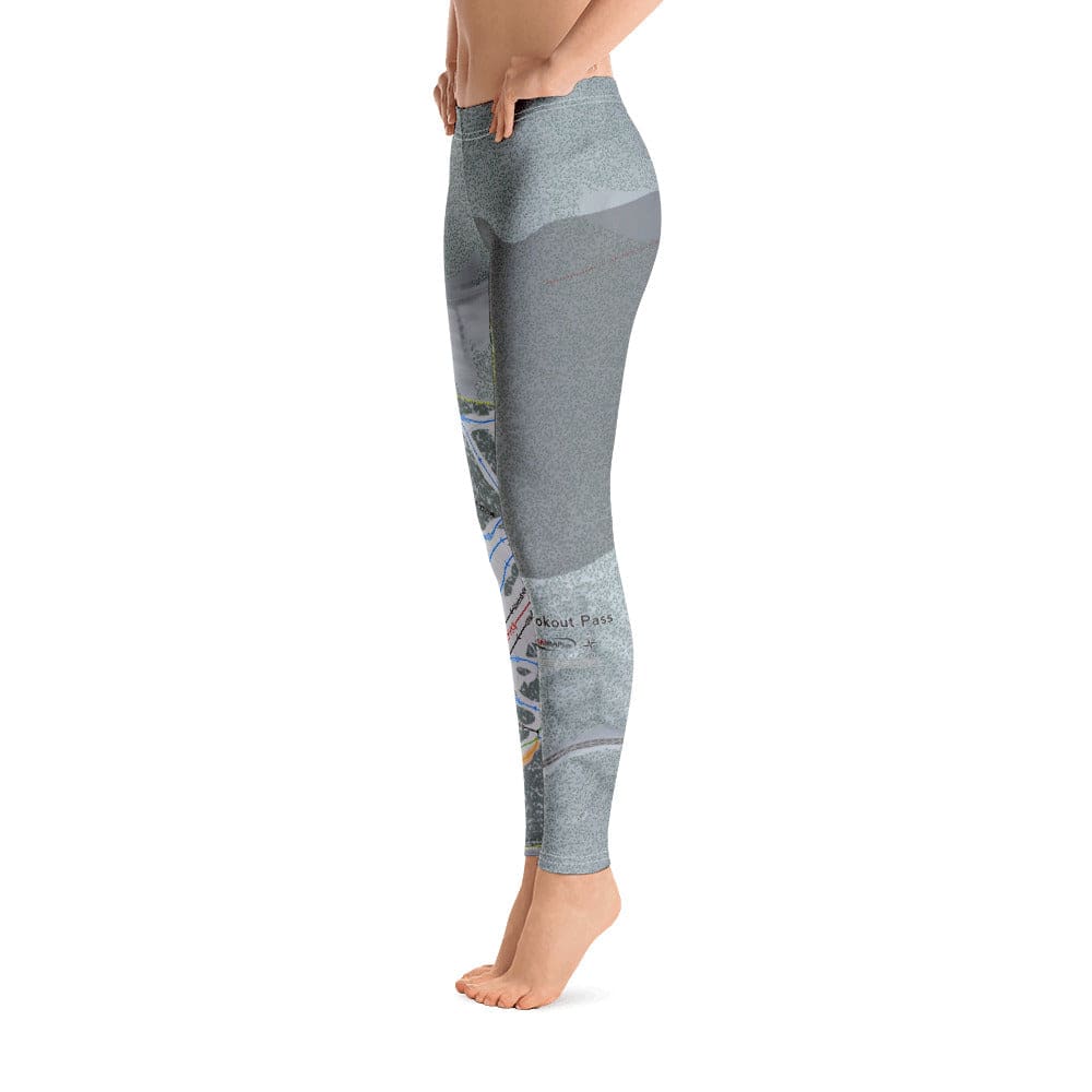 Lookout Pass, Idaho Ski Trail Map Women's Base Layer Bottom - Powderaddicts